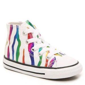NWT Converse Chuck Taylor All Star Rainbow Zebra High-Top Sneaker